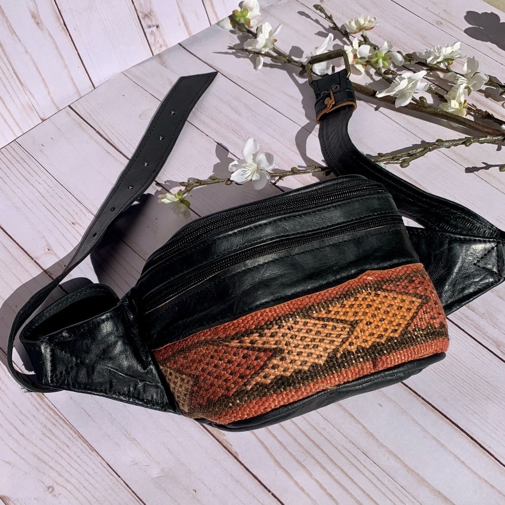 Fair trade Moroccan Leather Fanny Pack/Belt Bag